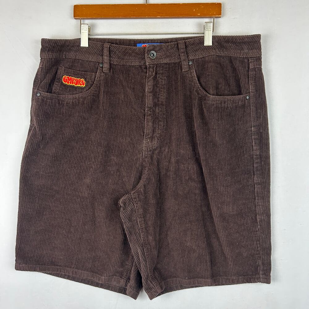 Empyre Men's Relax Loose Baggy Fit Brown Corduroy Skate Shorts Size 36